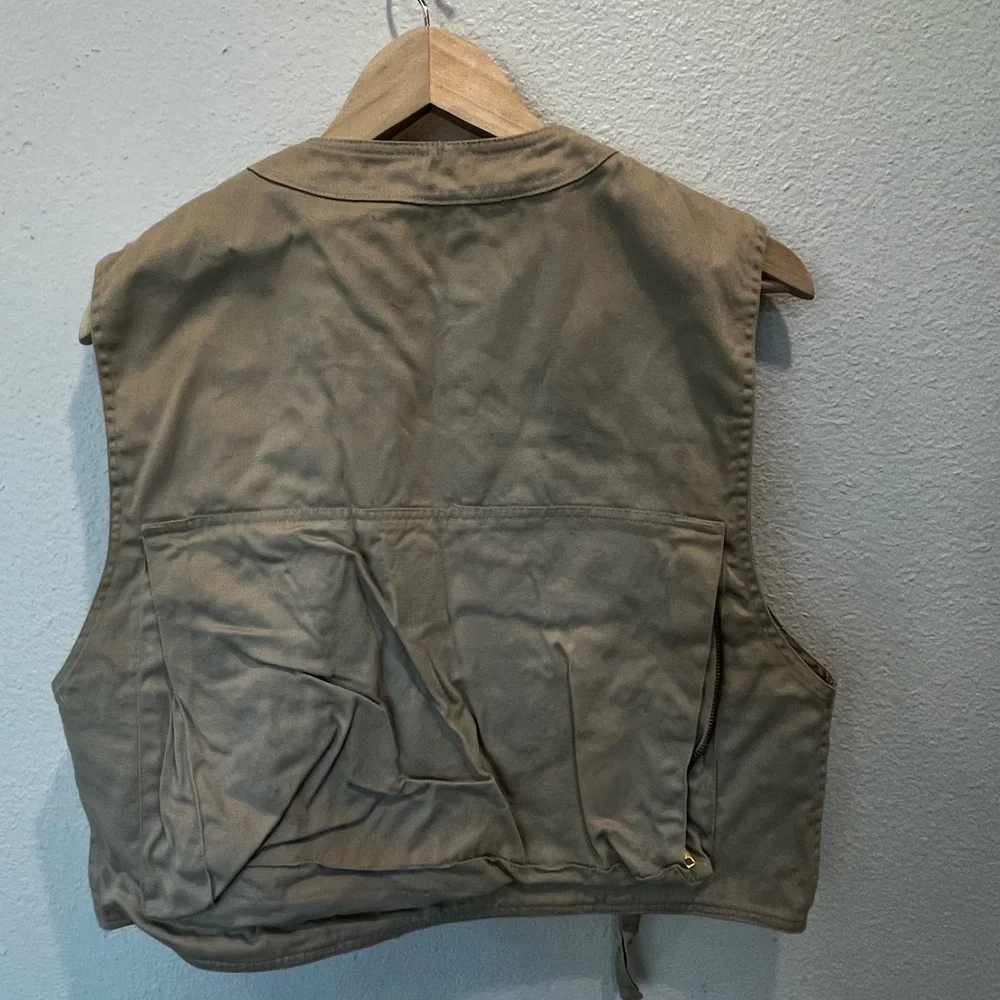 Khaki Utility‎ Vest with Multiple Pockets